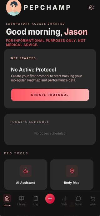PepChamp main dashboard